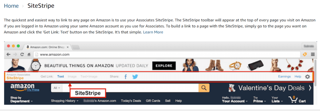 sitestripe-amazon affiliate